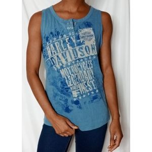 Harley Davidson Blue Tank
